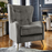Raffles Wing Accent Chair - Pisa Linen - The Furniture Mega Store 