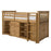 Porto Midi Sleeper Single With Desk, Chest & Bookcase - Light Antique - The Furniture Mega Store 