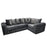 Alexa Plush Velvet Corner Sofa - Pillow Or Classic Back - Choice Of Sizes & Colours - The Furniture Mega Store 