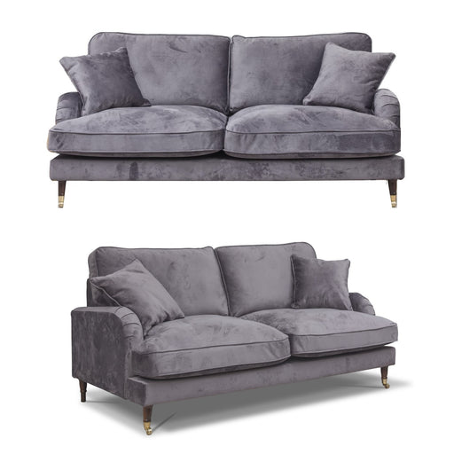 Rupert Velvet 2 Seater & 3 Seater Sofa Set - Choice Of Colours - The Furniture Mega Store 