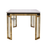 Nola Cream & Gold Ceramic Dining Table - Choice Of Sizes - The Furniture Mega Store 