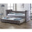 Silver Velvet Fabric Day Bed With Trundle - The Furniture Mega Store 