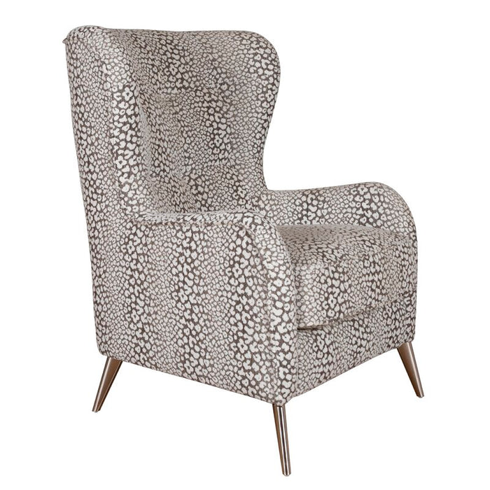 Raffles Wing Accent Chair - Valencia Spot Natural - The Furniture Mega Store 