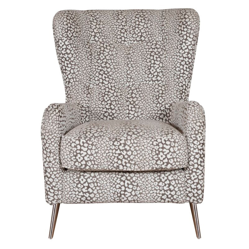 Raffles Wing Accent Chair - Valencia Spot Natural - The Furniture Mega Store 