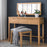 Harkuta Solid Oak Dressing Table  - Dressing Table, Stool & Mirror - The Furniture Mega Store 