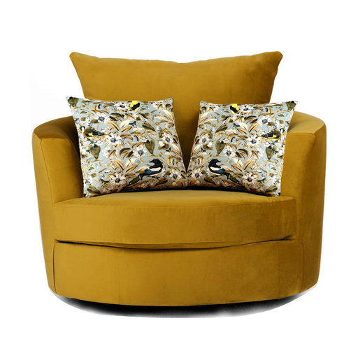 Rene Collection Fabric Swivel Chair - Available In A Choice Of Fabrics - The Furniture Mega Store