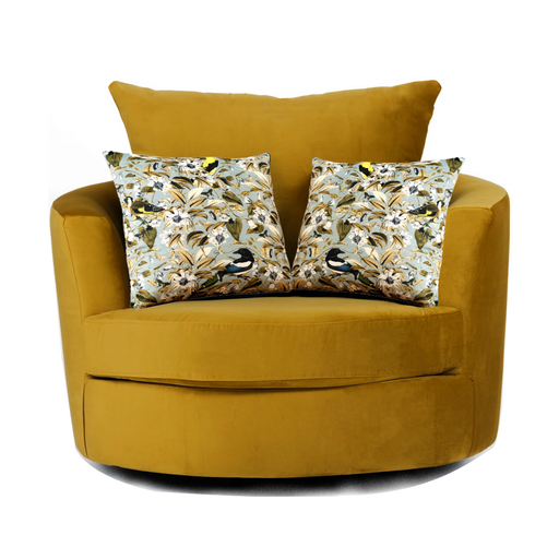 Rene Collection Fabric Swivel Chair - Available In A Choice Of Fabrics - The Furniture Mega Store 
