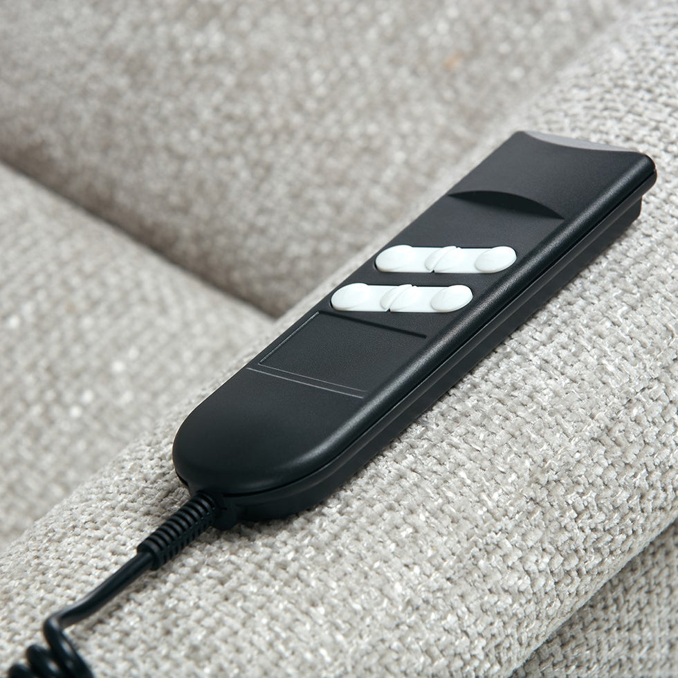 Penrith Fabric Dual Motor Lift and Rise Chair Stone The Furniture Mega Store