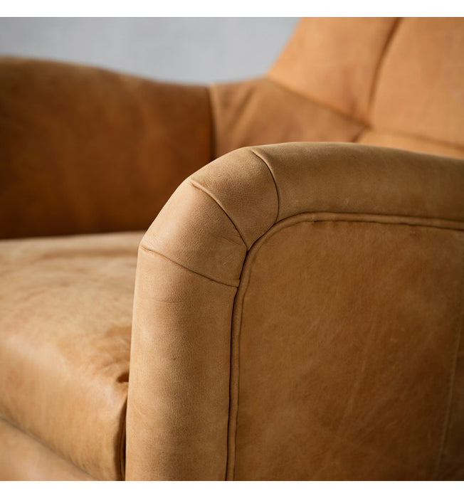 Bristol Swivel Chair - Saddle Tan - The Furniture Mega Store 
