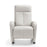 Theo Leather Recliner Armchair With Castor Feet & Adjustable Headrest - The Furniture Mega Store 