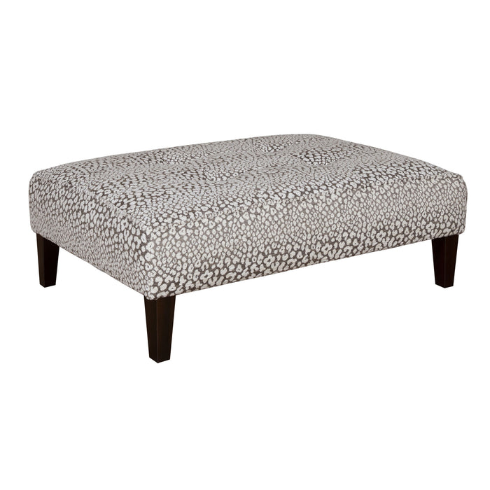 Valencia Spot Fabric Button Top Footstool - Choice Of Feet - The Furniture Mega Store 