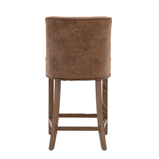 Tarnby Brown Leather Bar Stool - Set Of 2 - The Furniture Mega Store 