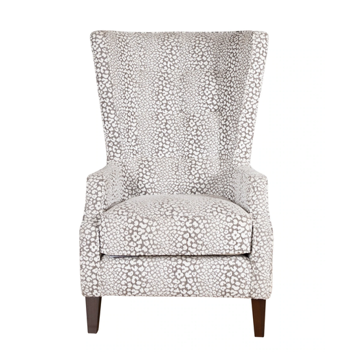 Valencia Spot Fabric Throne Winged Accent Chair - Choice Of Legs - The Furniture Mega Store