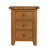 Torino Country Solid Oak 3 Drawer Bedside Table - The Furniture Mega Store 