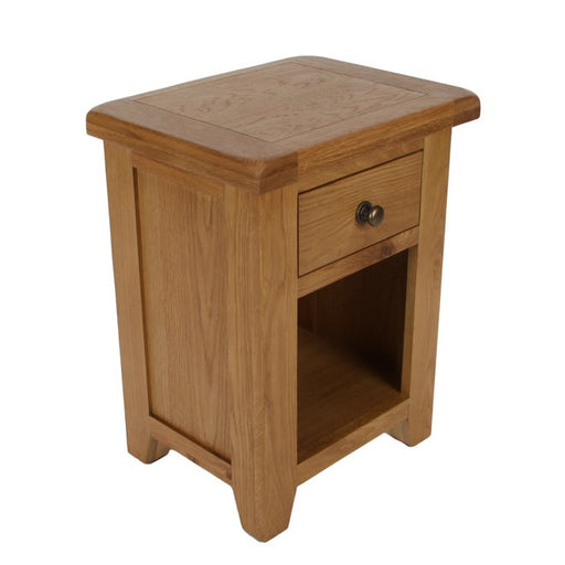 Torino Country Solid Oak 1 Drawer Bedside Table - The Furniture Mega Store 