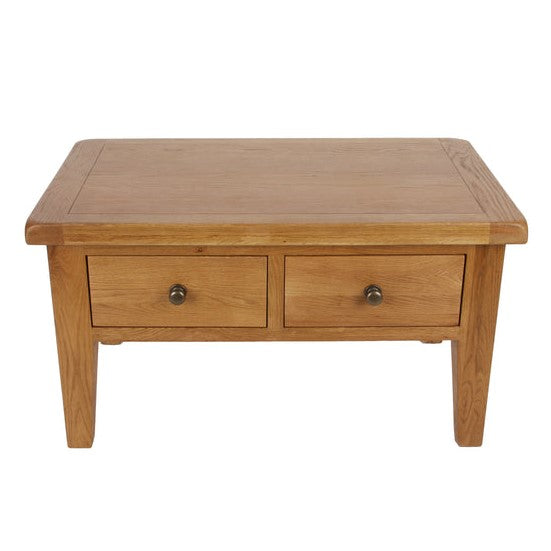 Torino Country Solid Oak 4 Drawer Coffee Table - The Furniture Mega Store 