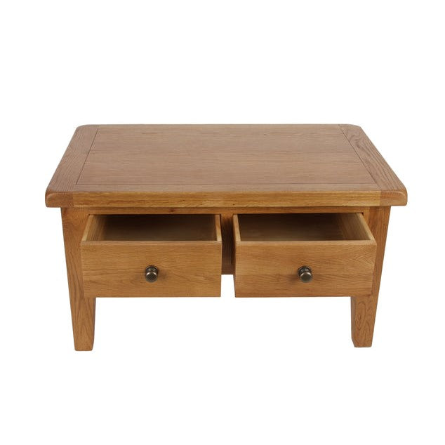 Torino Country Solid Oak 4 Drawer Coffee Table - The Furniture Mega Store 