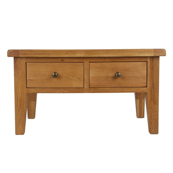 Torino Country Solid Oak 4 Drawer Coffee Table - The Furniture Mega Store 