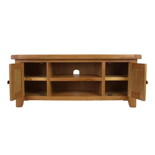 Torino Country Solid Oak Large 2 Door TV Cabinet - The Furniture Mega Store 