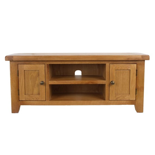 Torino Country Solid Oak Large 2 Door TV Cabinet - The Furniture Mega Store 