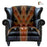 Union Jack Vintage Leather Buttoned Chesterfield Armchair - The Furniture Mega Store 
