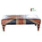 Union Jack Large Vintage Leather Footstool - 120cm - The Furniture Mega Store 