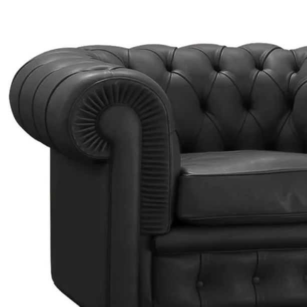 Victoria Italian Leather Chesterfield Armchair - Choice Of Leathers - The Furniture Mega Store 