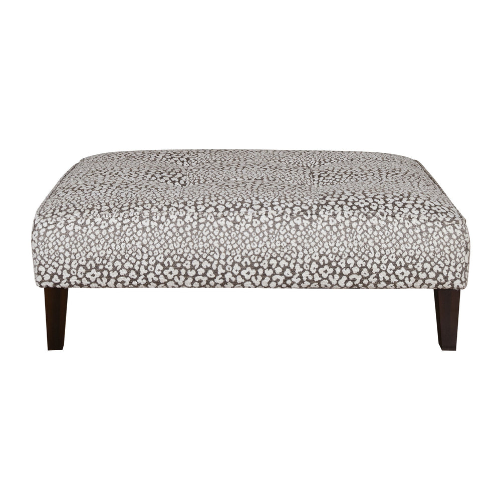 Valencia Spot Fabric Button Top Footstool - Choice Of Feet - The Furniture Mega Store 