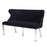 Valentino Black Velvet Button Back Bench - The Furniture Mega Store 