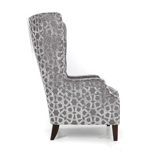 Delux Throne Winged Fabric Accent Chair - Choice Of Legs - The Furniture Mega Store