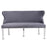 Valentino Grey Velvet Button Back Bench - The Furniture Mega Store 