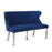 Valentino Blue Velvet Button Back Bench - The Furniture Mega Store 