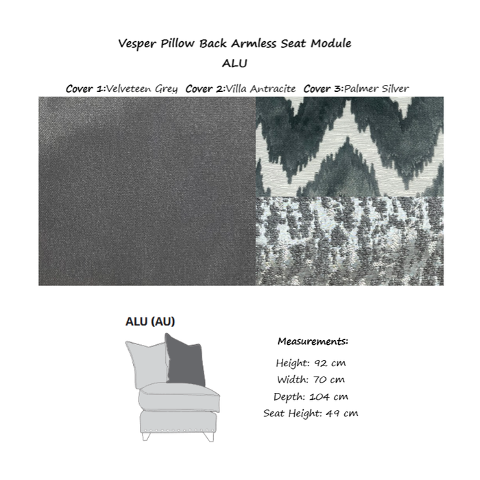 Vesper Pillow Back Corner Sofa Choice Of Fabrics & Feet - The Furniture Mega Store 