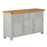 Chester Dove Grey & Solid Oak Large 3 Door 3 Drawer Sideboard - The Furniture Mega Store 