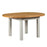 Chester Dove Grey & Solid Oak Round Extending Dining Table - The Furniture Mega Store 