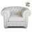 Victoria Italian Leather Chesterfield Armchair - Choice Of Leathers - The Furniture Mega Store 