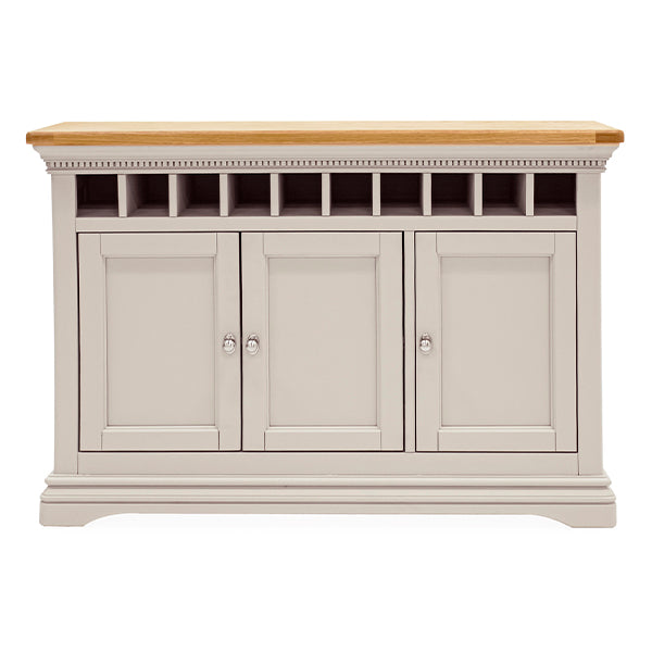 Winchester Oak & Painted Wine Cabinet - The Furniture Mega Store 