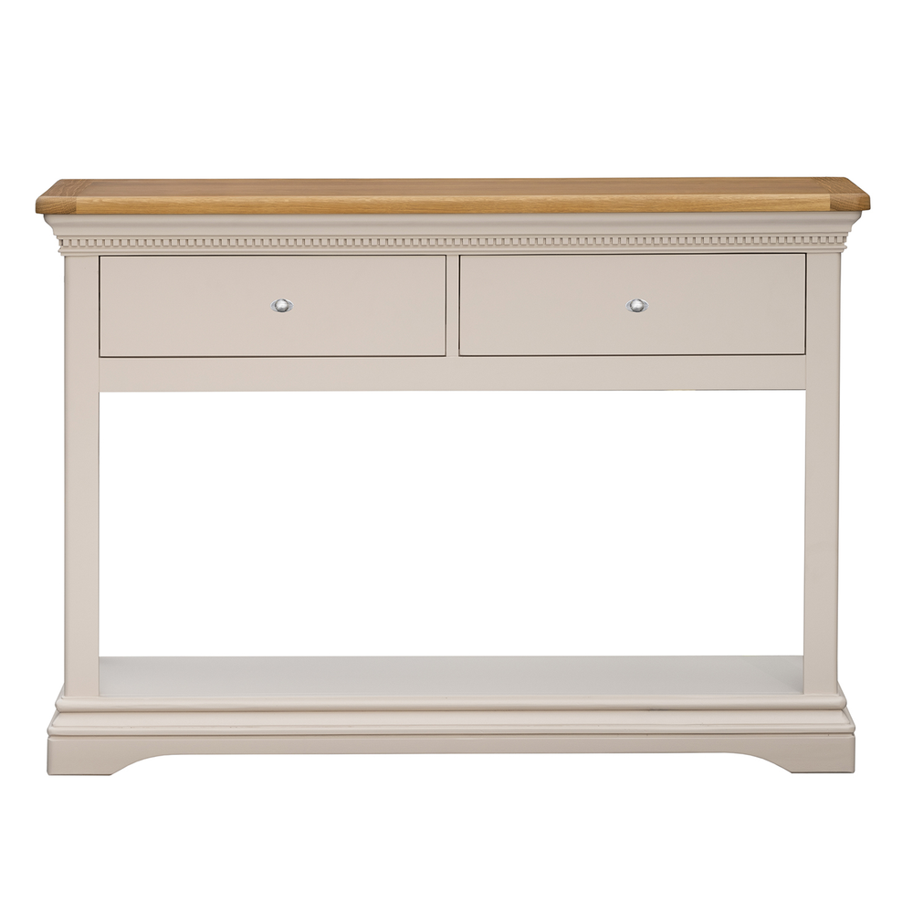 Winchester Oak & Painted 2 Drawer Console Table - The Furniture Mega Store 