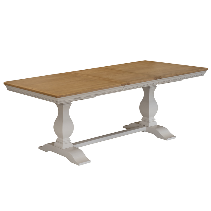 Winchester Oak & Painted Extandable Dining Table 180cm - 230cm - The Furniture Mega Store 