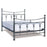 Gamma Antique Nickel 5ft - King Size Bed Frame - The Furniture Mega Store 