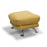 Luxe Fabric & Chrome Swivel Chair & Matching Footstool Set - Yellow/Gold - The Furniture Mega Store 