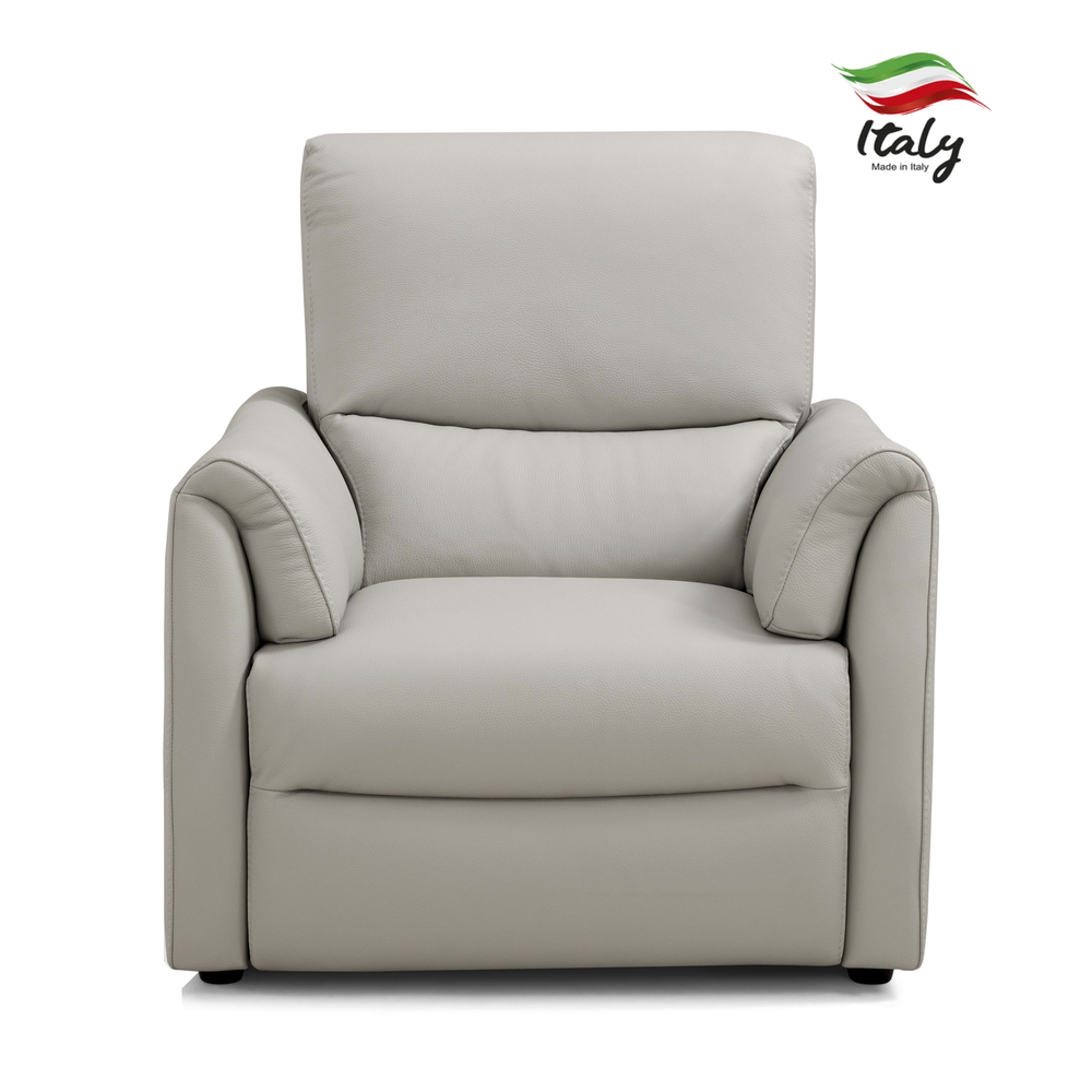 Ziwa Italian Leather Power Recliner Armchair - Choice Of Leather Colours - The Furniture Mega Store 