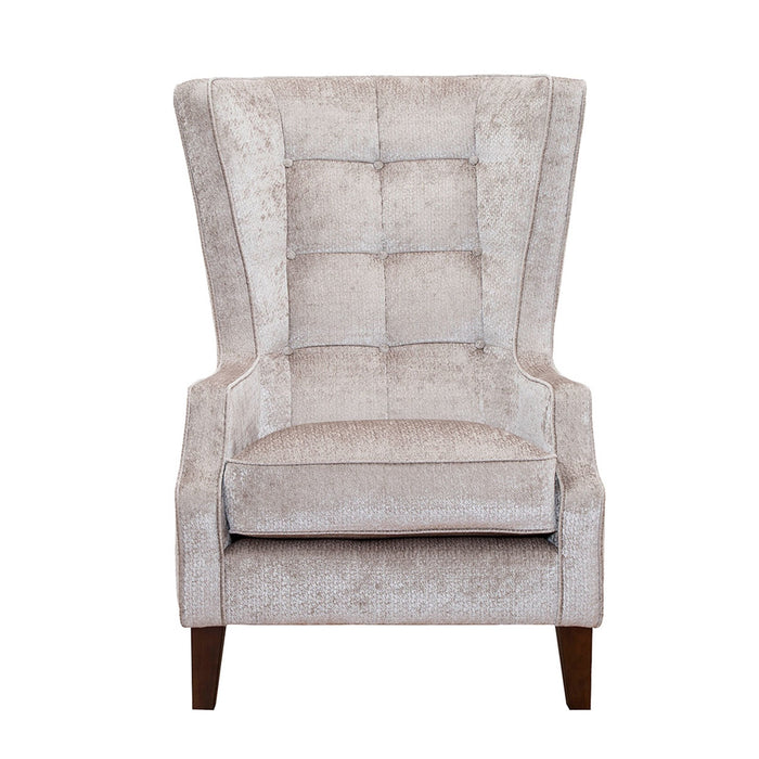 Vesper Throne Winged Fabric Accent Chair - Choice Of Legs - The Furniture Mega Store 