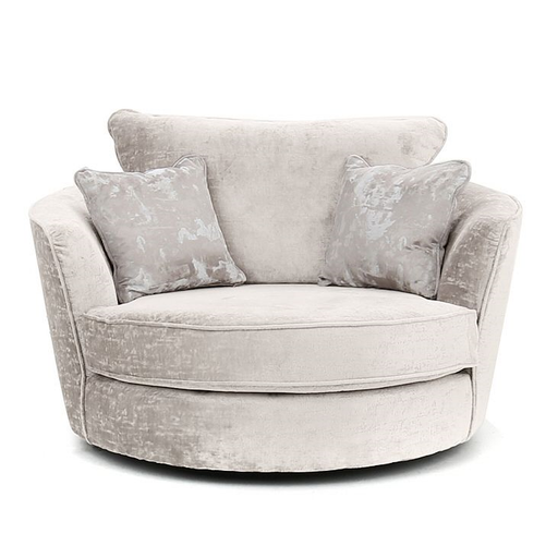 Vesper Fabric Swivel Chair - Choice Of Fabrics - The Furniture Mega Store