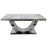 Ariel Marble & Polished Steel Dining Table - Choice Of Sizes & Colours - The Furniture Mega Store 