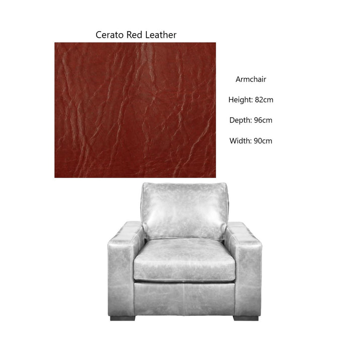 Chatsworth Vintage Leather Armchair - Choice Of Leathers & Feet - The Furniture Mega Store 