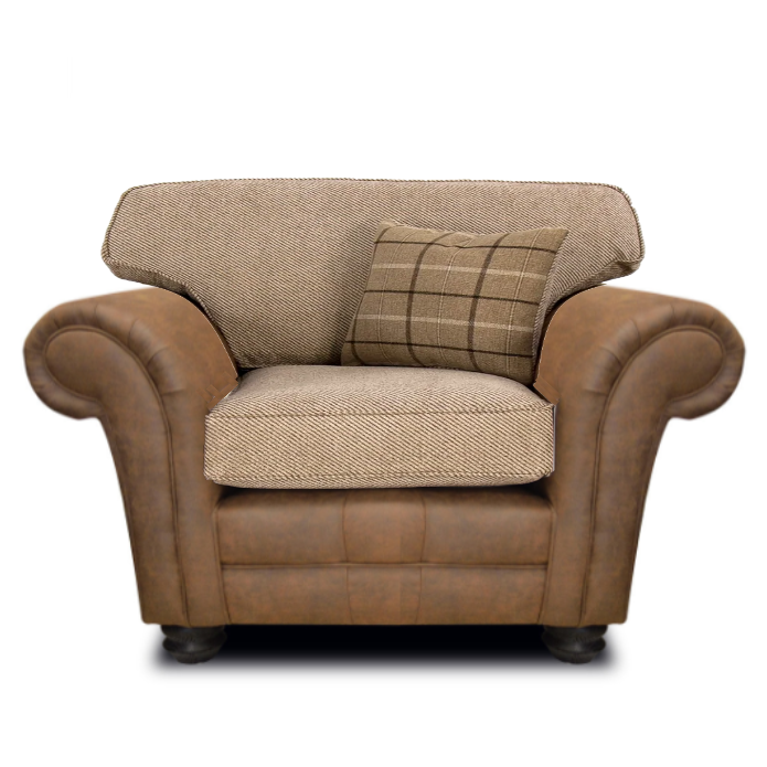 Leather and fabric armchair deals