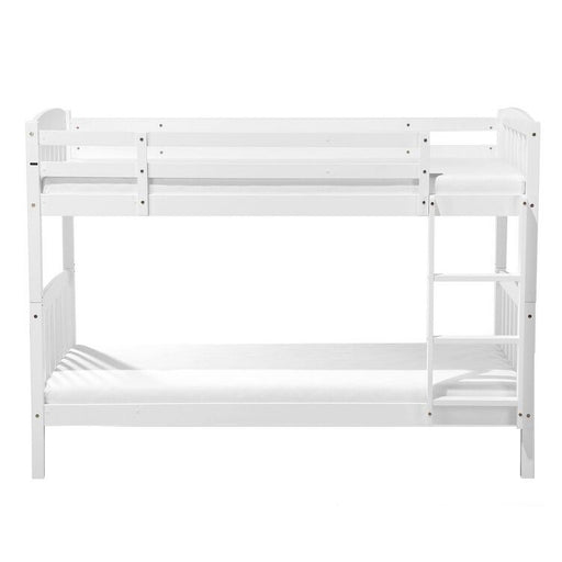 Ashbrook Solid Wood Bunk Bed - White Painted - The Furniture Mega Store 