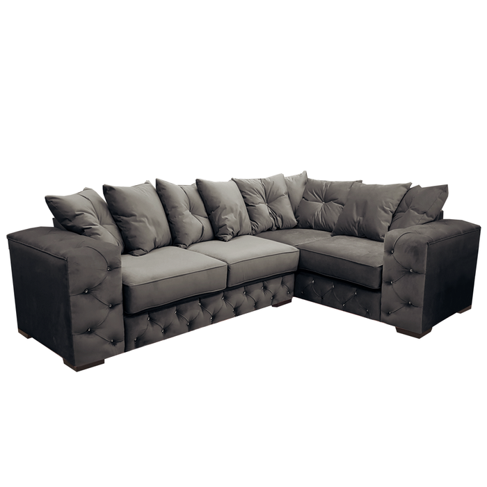 Deluxe Corner L Shaped Sofa - Choice Of Colours - The Furniture Mega Store 