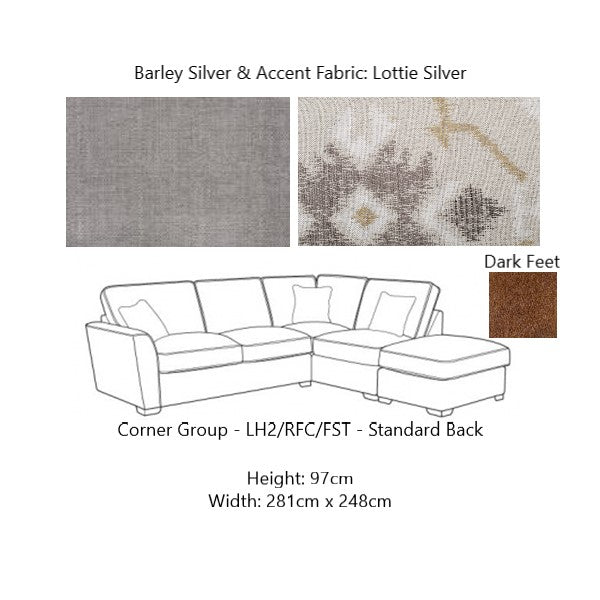 Atlantis Fabric Corner Sofa Collection - Choice Of Sizes - The Furniture Mega Store 